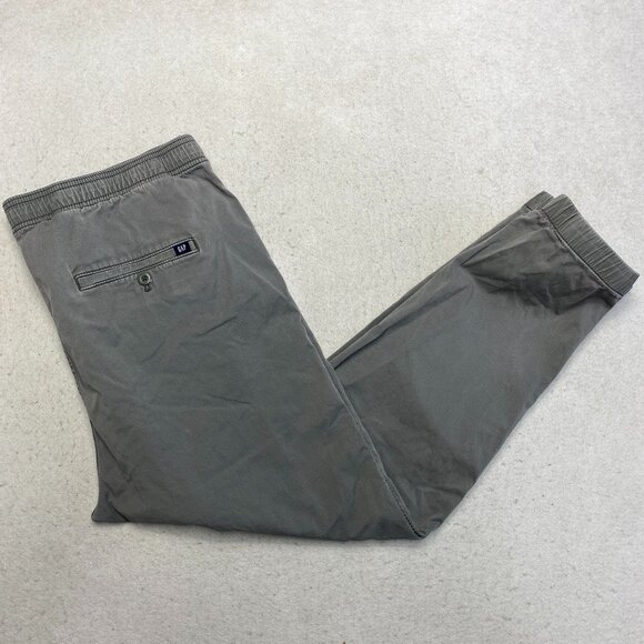 Vintage Gap Jogger Pants Mens XL Gray Chino Twill Pull On Drawstring Y2K - Picture 1 of 8
